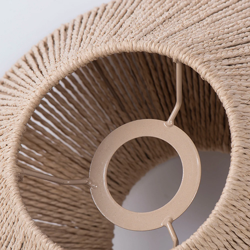 Simulation Rattan Light Shade Woven Paper Rope Lamp Shade for Table Lamp Lampshade for Floor Light for Living Room Bedroom Hotel