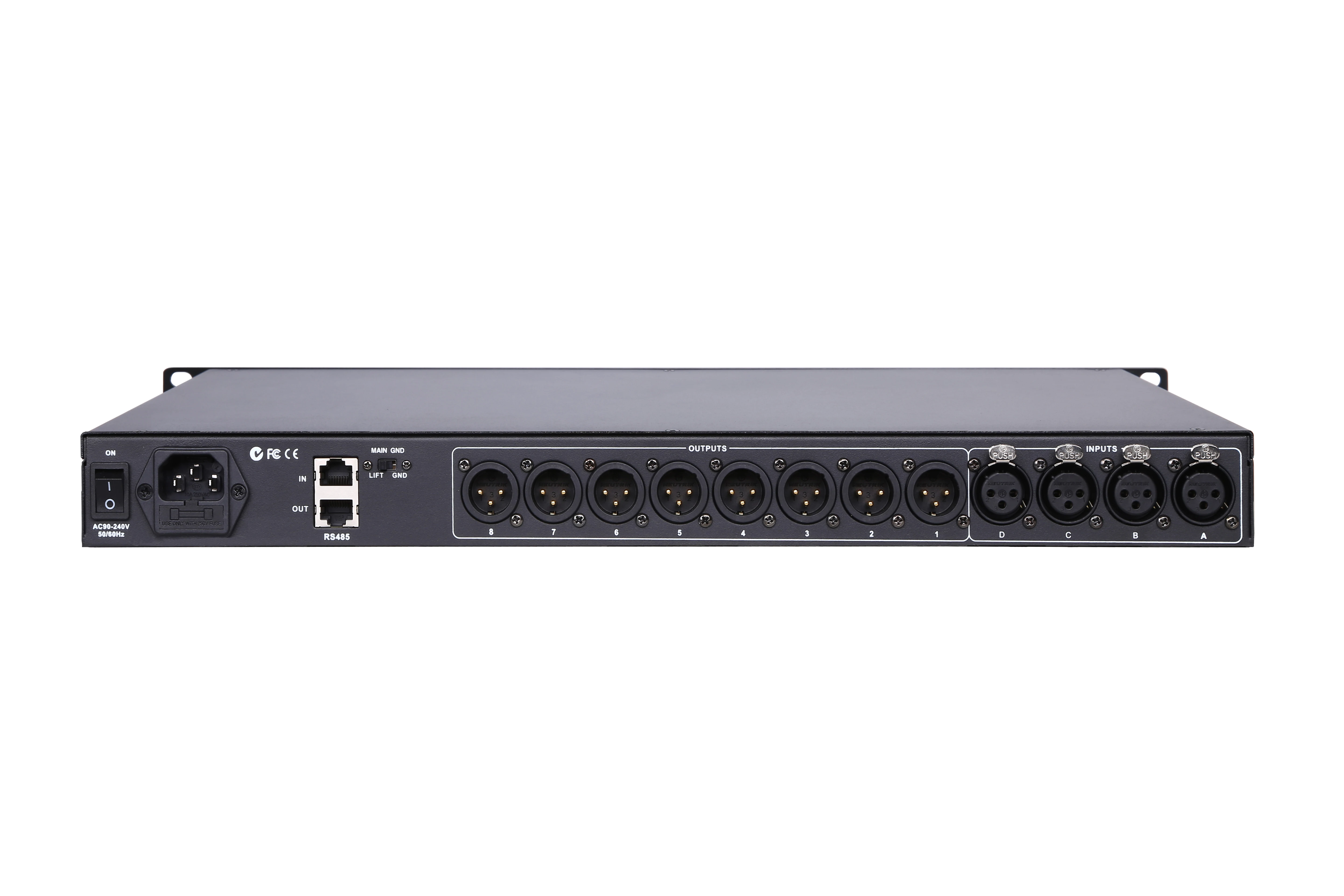 4 Input 8 Output Digital Signal Processor Professional Stage Sound Processing Unit