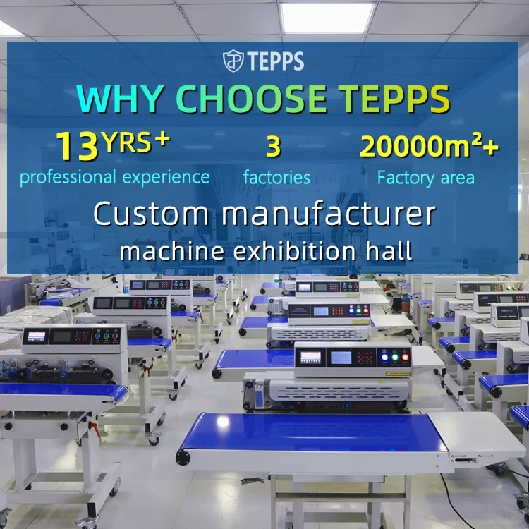 Industrial Horizontal Continuous Sealers for Nitrogen Gas  Date Printing Plastic Paper Bags for Beverage Foil Film Pouch