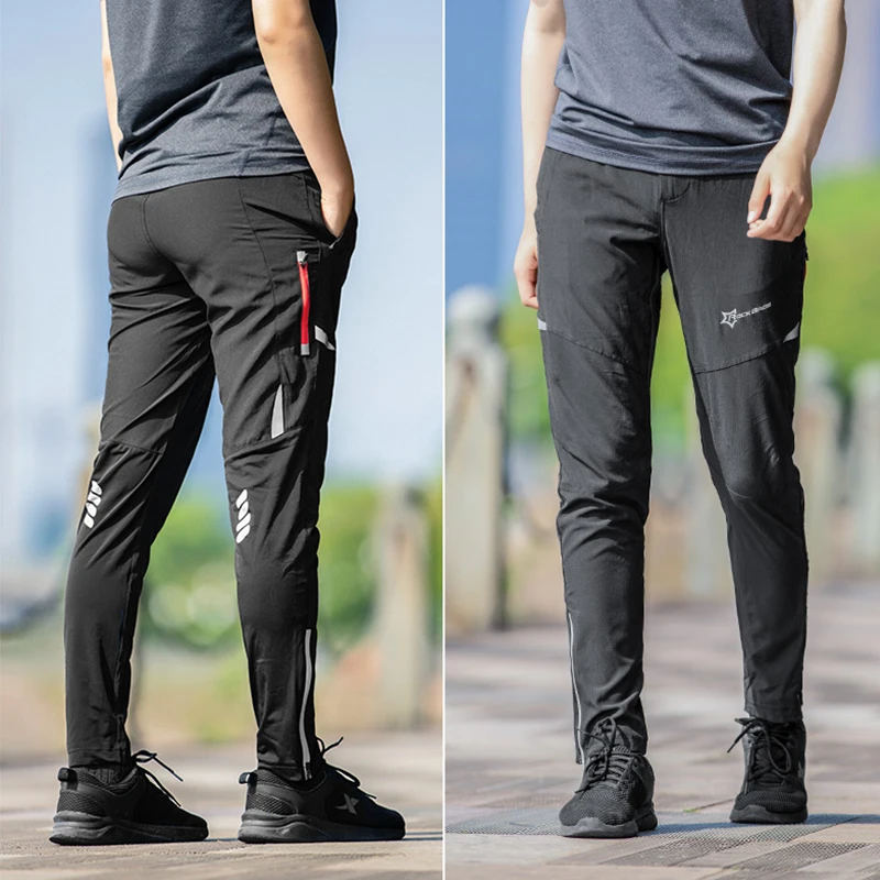 Pantalones de ciclismo ROCKBROS Primavera Verano para hombre y mujer, pantalones transpirables para bicicleta pantalones deportivos de pesca para correr al aire libre de alta elasticidad