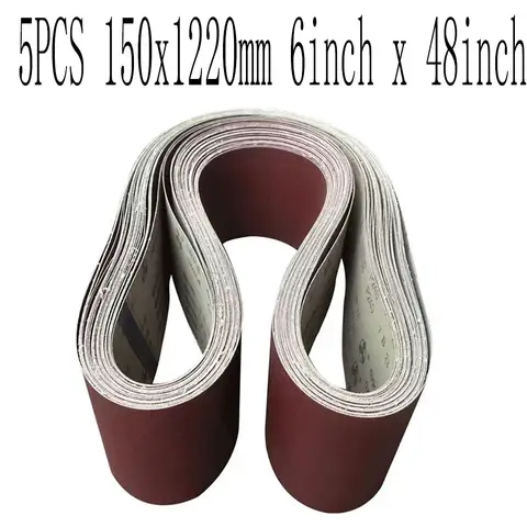 5PCS 1220x150mm 샌딩 벨트 6x48 인치 알루미늄 산화물 연마 벨트 목재 연삭 금속 연마 벨트 그라인더 액세서리