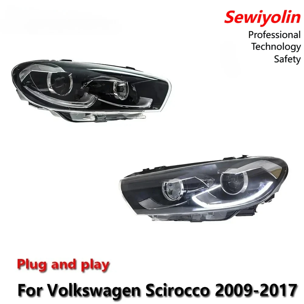 

Car LED Headlight Accessories Auto lightling For VW Scirocco 2009-2017 DRL Brake Turn Signal Lamp Plug and Play