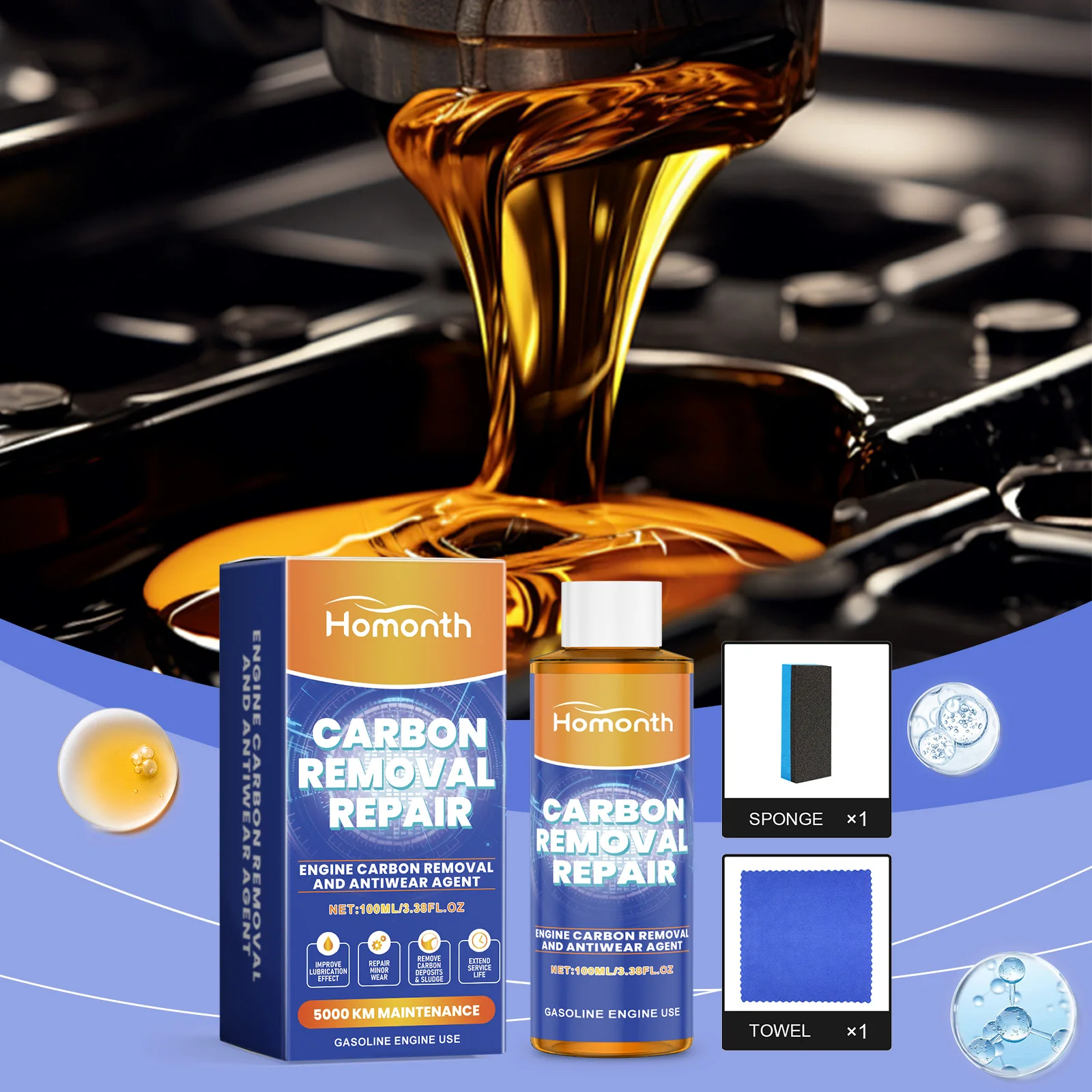 Newest Engine Protection Agent Highly Effective Carbon Removal Repair Agent Engine Oil Noise Reduction Car Care Tool