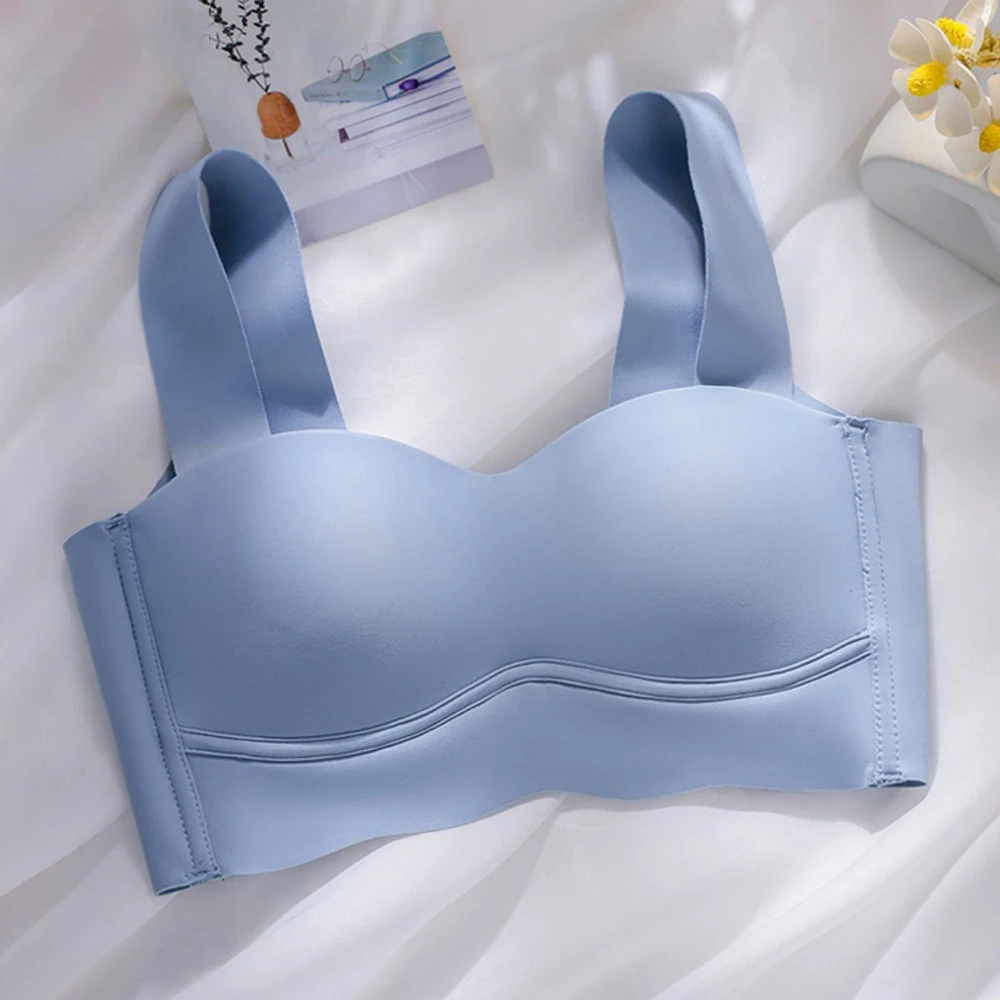 Sports Bras For Women Large Size Lce Silk Underwear Wireless Comfort Brassiere Push Up Lingerie Bralette Summer Seamleass Bra