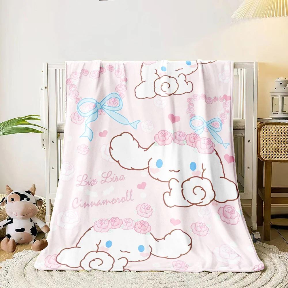 Cinnamoroll sanrio Gúnyrajz Imprimé kelme Flanell blanket.sofa .bedroom.bed haza Hivatal Bolyhosság pléd car. utazási Batyubál Befed Adomány