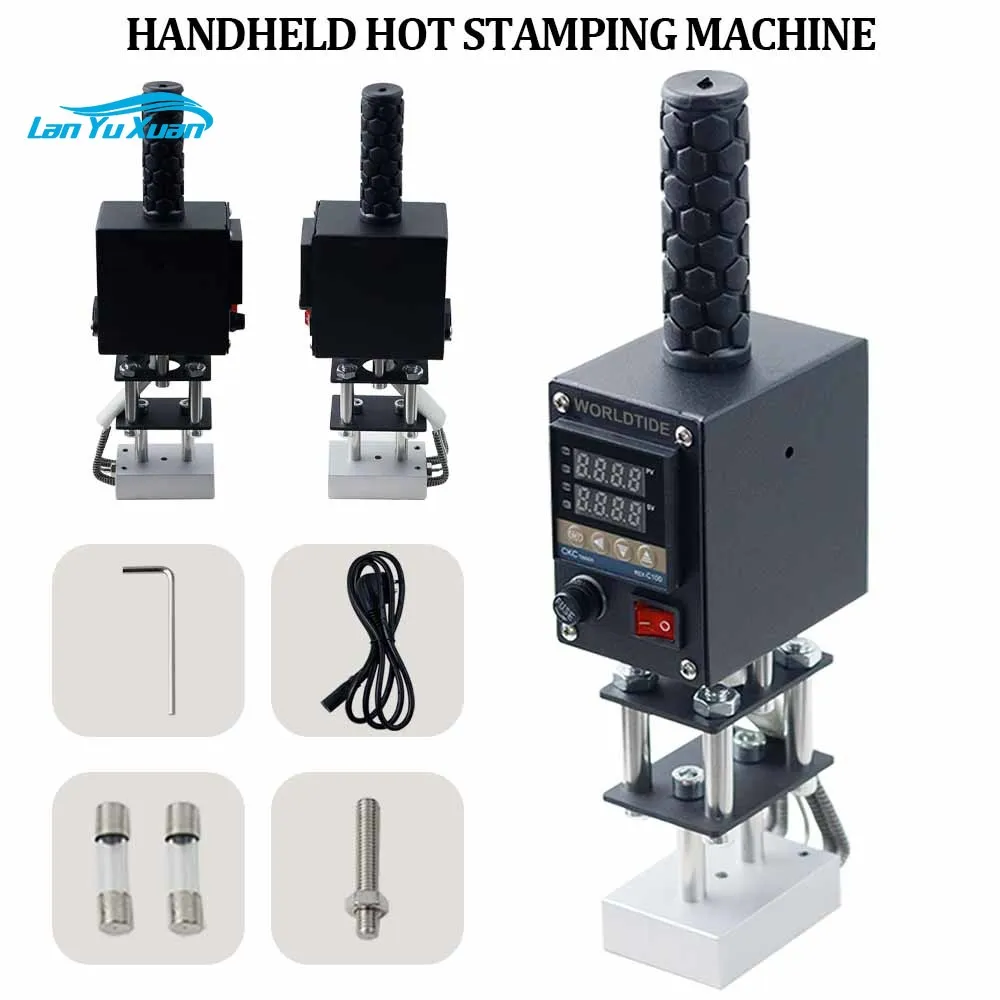 

220V Handheld Digital Heat Leather Cloth Wood Paper Pressing Tool Hot Foil Stamping Craft Pressing Machine for Copyright