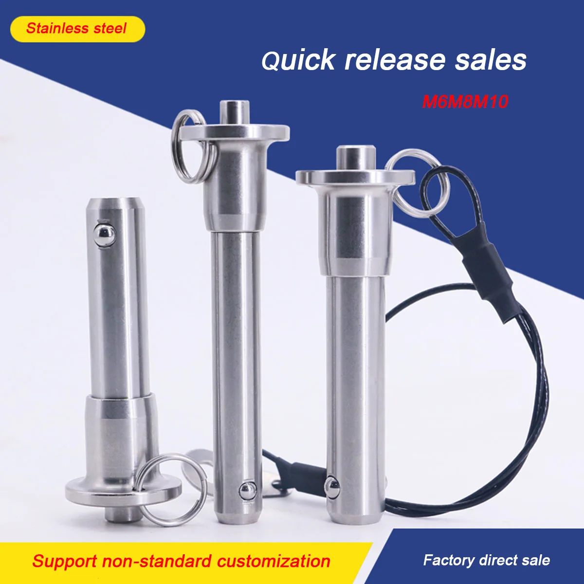 Stainless Steel Quick Release Pin/Ball Locking Pin/Linear Array Audio Pin Steel Ball Button Safety Pin