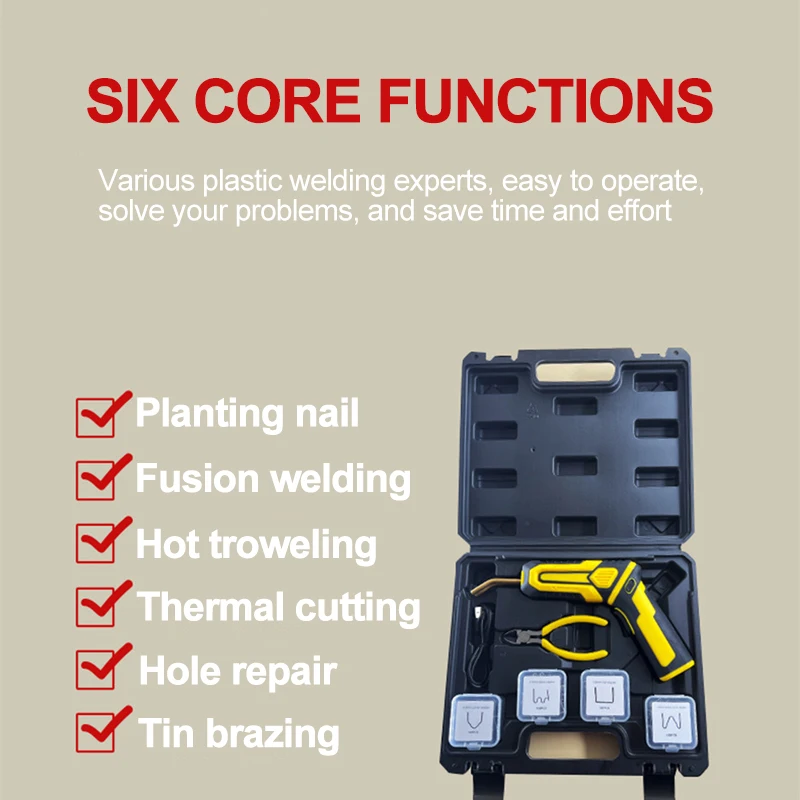 Foldable Handle Plastics Welding Machine 2600mAh USB Rechargeable Portable Soldering Gun For Car Bumper Repair Tools