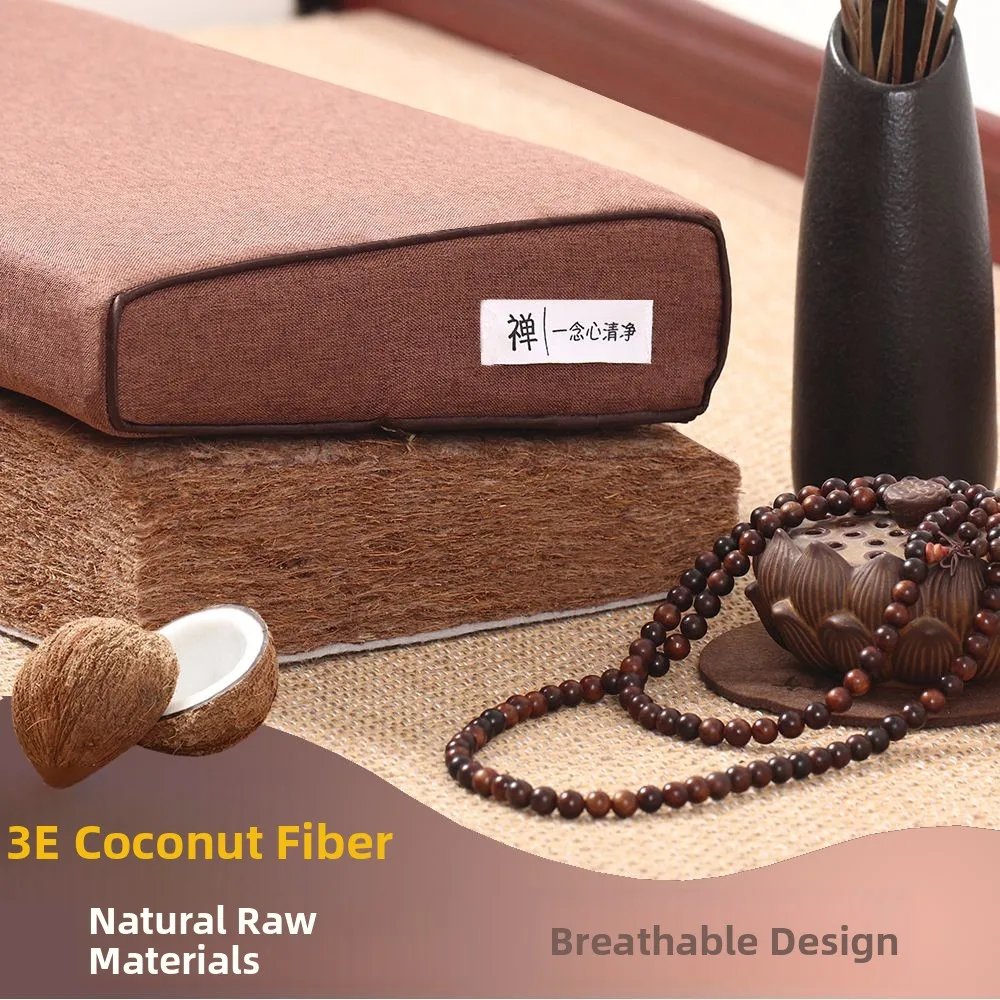 

Подушка для медитации Thi Cloth Art Nut Palm Zazen, для сидения в стиле дзен, для домашнего использования, Pu Tong Zhai Kai Sle, однотонная, из льняного материала