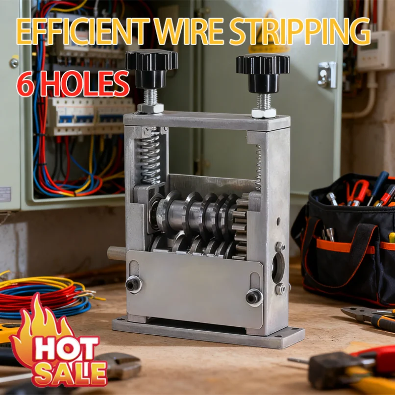 Double Drive Wire Stripper Machine Stripping Tool for 1-17mm Scrap Wire Copper Wire Stripper for Leftover Cable