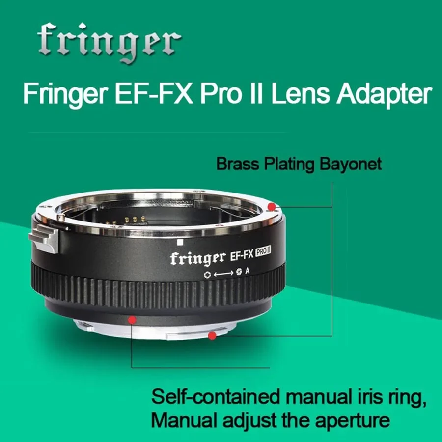 

Адаптер для объектива Fringer EF-FX PRO II (EF-FX II) для объективов Canon EF на камеры Fujifilm с автофокусом, совместимый с Fujifilm X-H, X-T, X-PRO