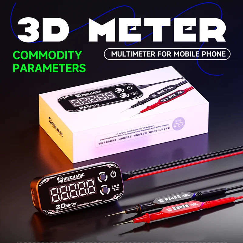 

MECHANIC 3D Meter Multimeter with Screen Display for Mobile Phone Repair High Precision Voltage Capacitance Test Table 3D Meter