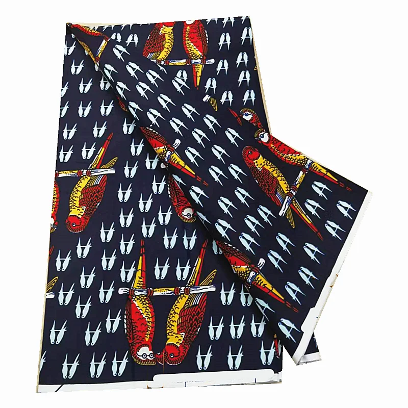 New African Print Wax Fabric 100% Cotton Tissue Wax Nigeria 6 yards Pagne Loincloth High Quality For Women DIY Dress Xf37-1