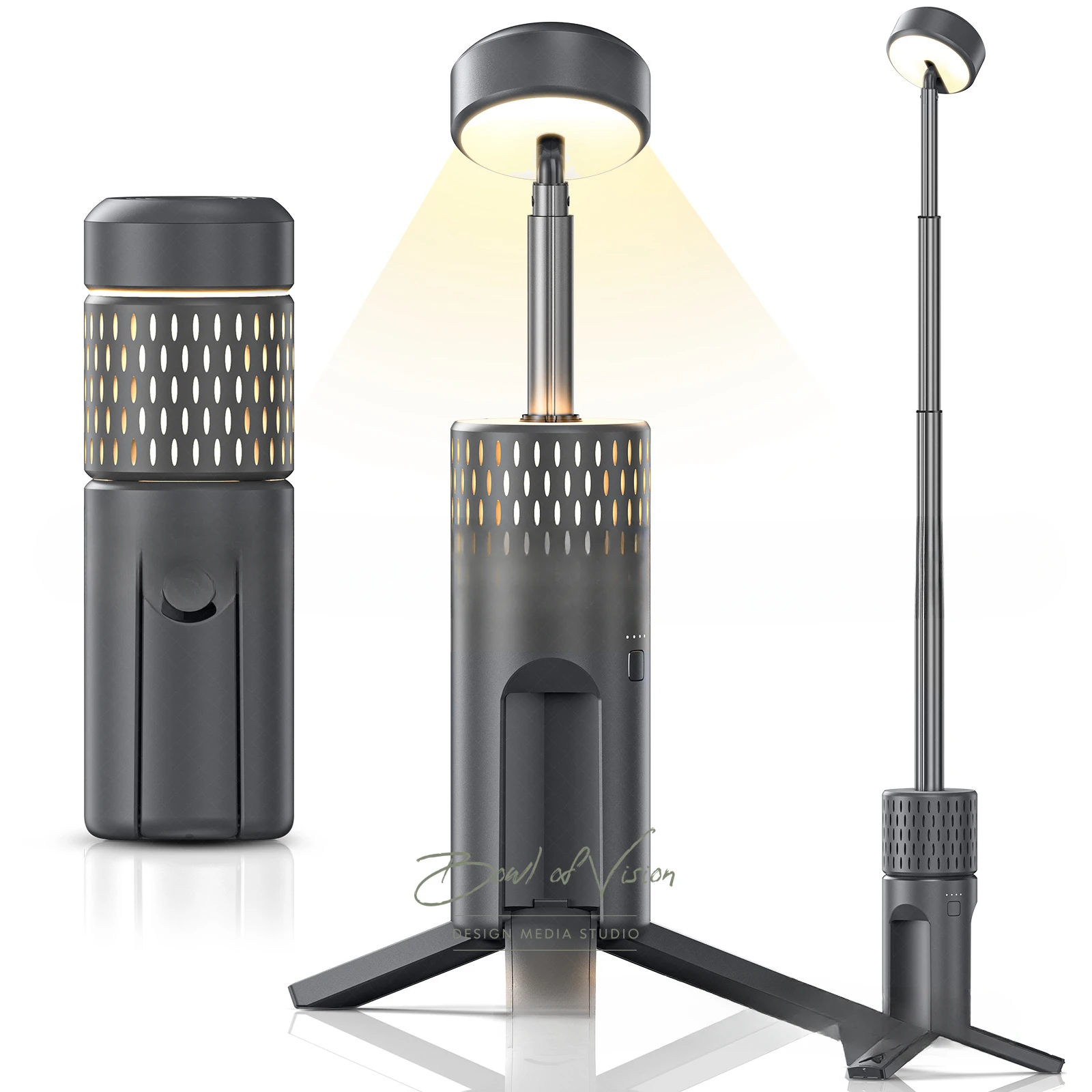 

New Camping Light Retractable Foldable, Portable Multifunctional Camping Light Flashlight with Base Charging