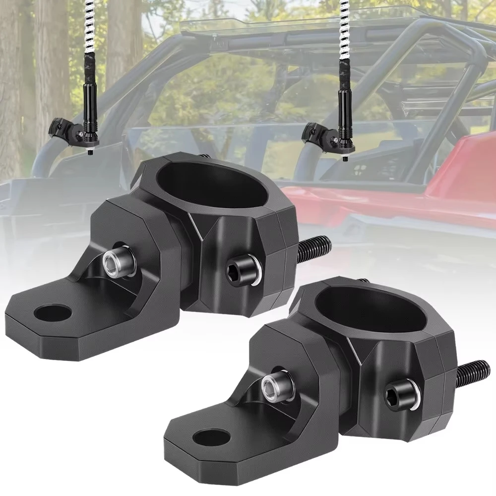

2pcs UTV LED Whip Light Mounts UTV Flag Mount Led Antenna Brackets For ATV Roll Bar Cage RZR 900 1000 XP PRO Commander X3 MAX