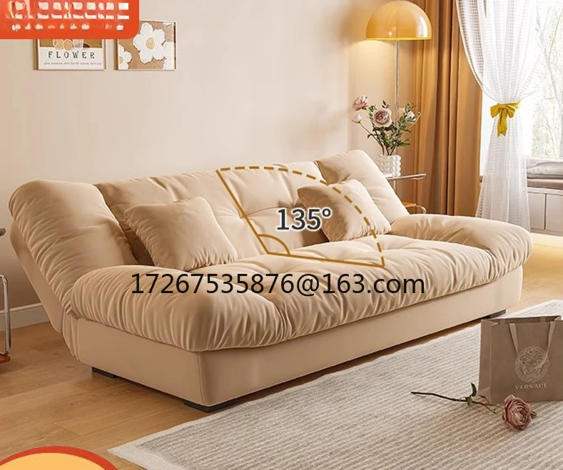 

Cloud dual-purpose foldable sofa multi-functional living room small apartment sofa bed modern simple cream style