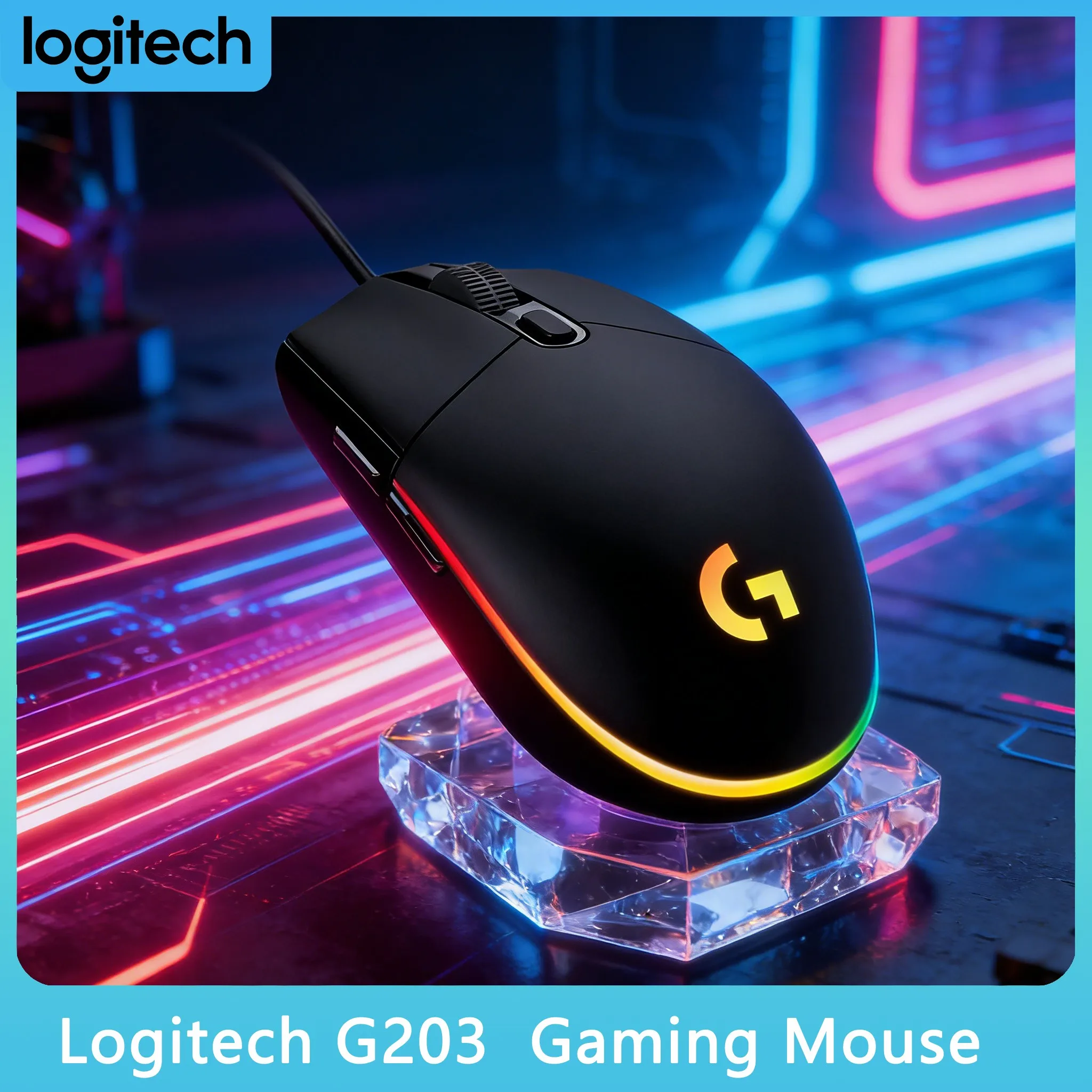 

Игровая мышь Logitech G203 с 6 программируемыми кнопками для игровых команд
