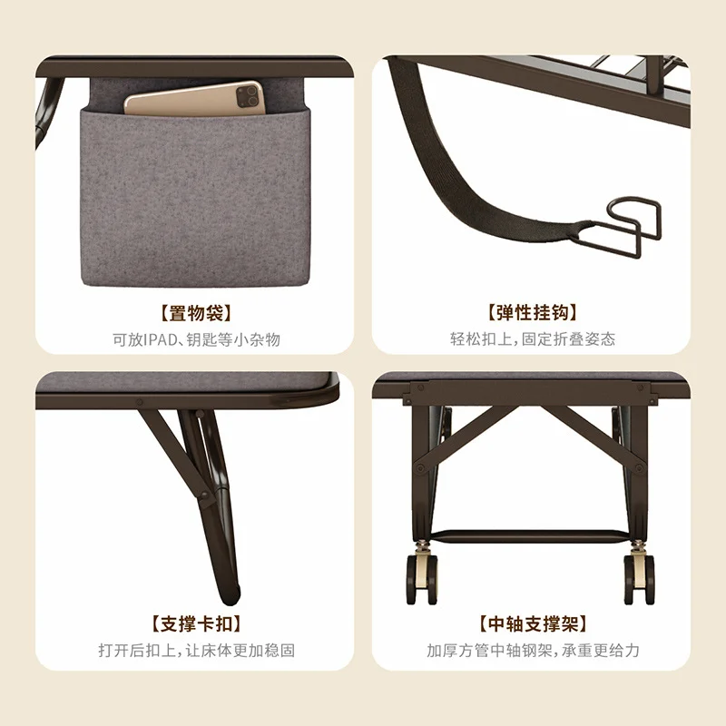 Портативная складная кровать, заводская цена, металлическая односпальная складная кровать из пены с эффектом памяти с матрасом Cama Plegable Раскладушка Кровать