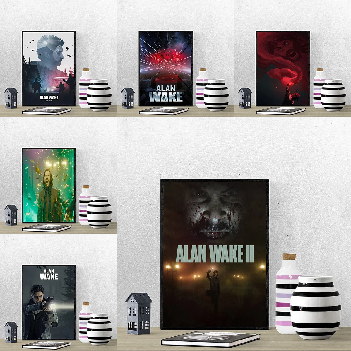 Alan Wake 2 Horror Game Poster Decorative Paintings Wall Posters Room Decor Art Mural Bedroom Decoration Painting Home Pictures