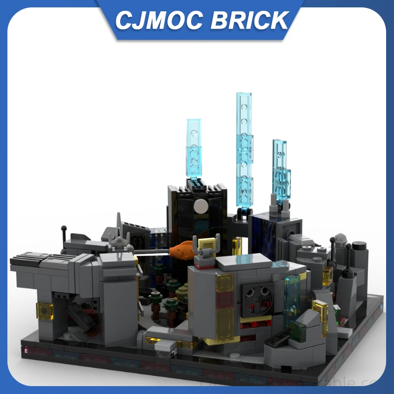 

MOC 568PCS Building Block Night City's Corpo Plaza 2077 Technology Bricks Birthday Christmas Holiday Gifts Adults Toys