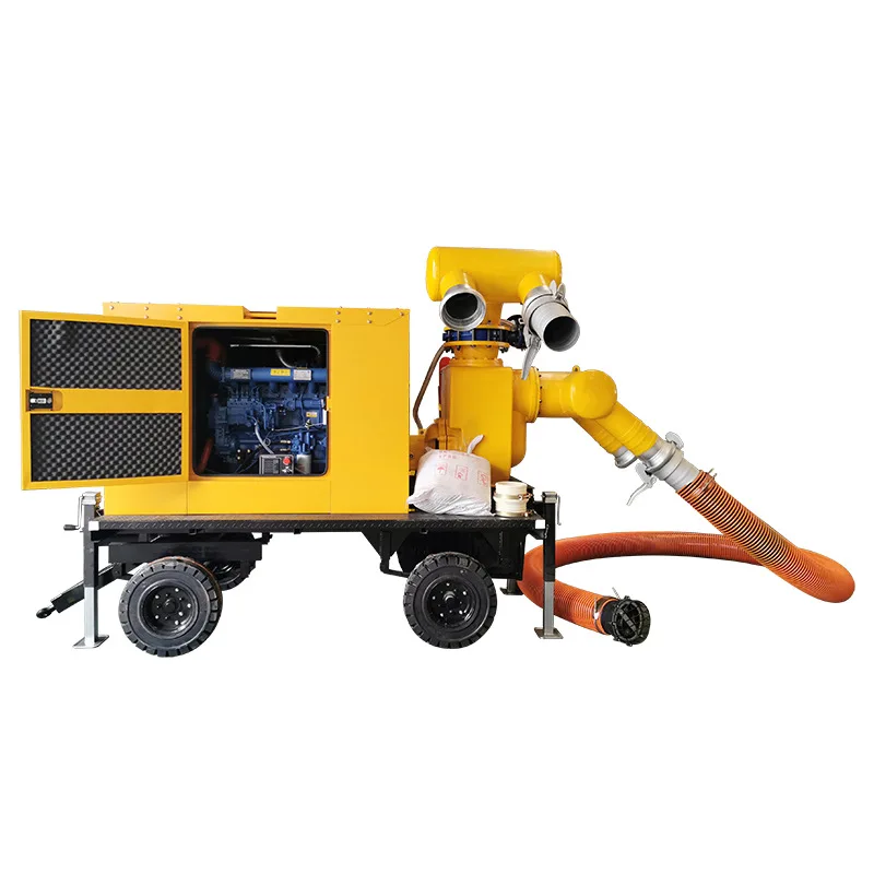 

800/1000/1200 Cubic Meter Mobile Flood-Prevention Self-Priming Drainage Pump Truck with Engine and Cast Iron Construction