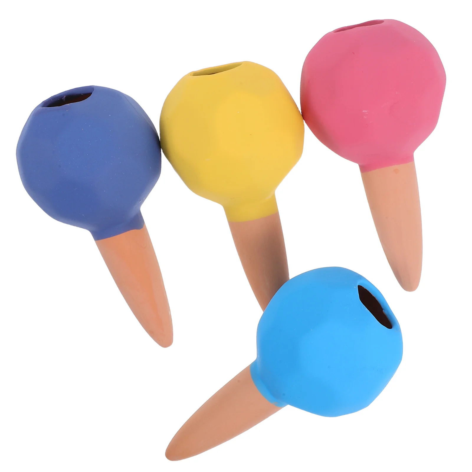 

4Pcs Drip Irrigator Ceramic Polygonal Seepage Watering Spikes for Indoor Outdoor Plants Self Watering Device for Potted