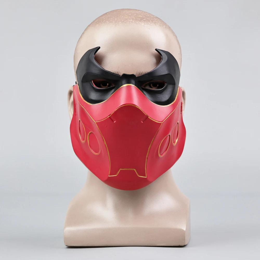 Cosplay Masks Batman Red Hood Robin Jason Todd Masks Superhero Halloween Mask Helmets Masquerade Carnival Props Foradult Man view 2