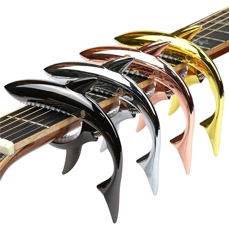 

A79E-аксессуары для музыкальных инструментов, 4 шт., металлический каподастр, зажим для вариации тона, мост, электрогитара, акустическая гитара, цинковый сплав