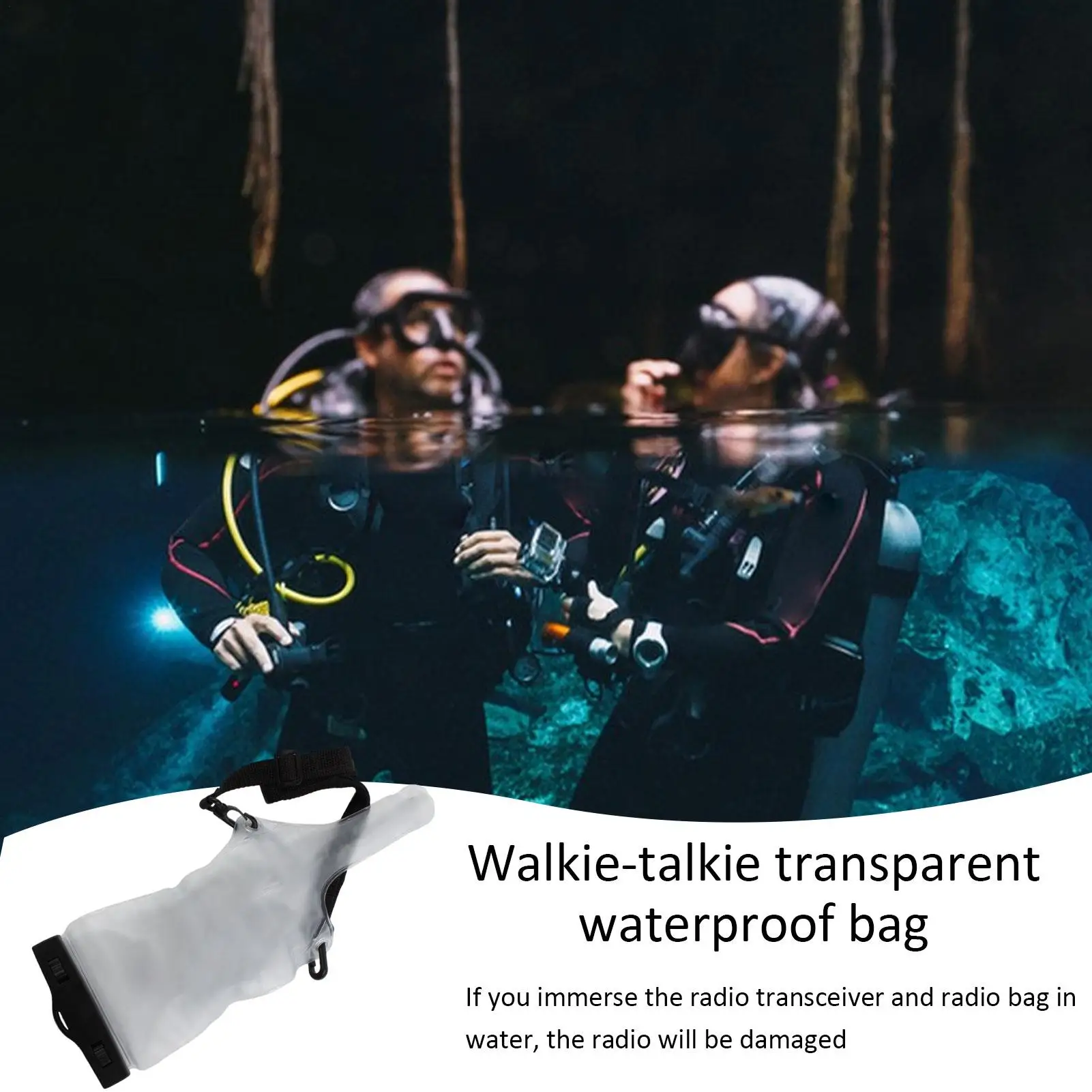 

Walkie-talkie Transparent Waterproof Bag Walkie Talkie Dustproof Protective Case Pouch For Baofeng UV-5R BF-888S UV-21 Pro