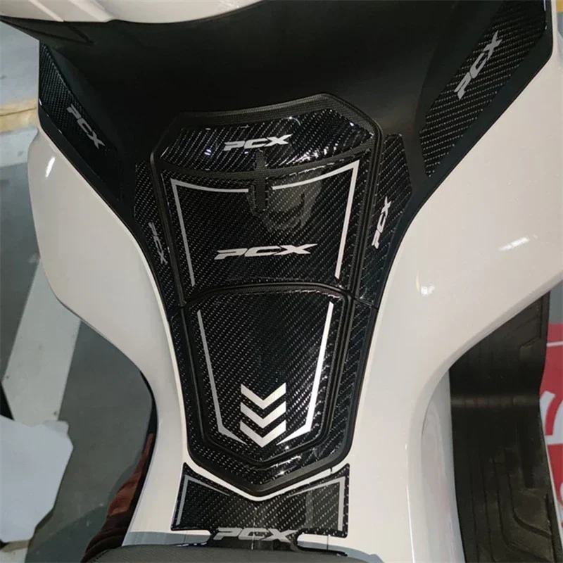 

FOR HONDA PCX160 PCX 160 2021 2022 2023Motorcycle Carbon Fiber Middle Anti Slip Fuel Oil Tank Pad Decal Protector Sticker Pads