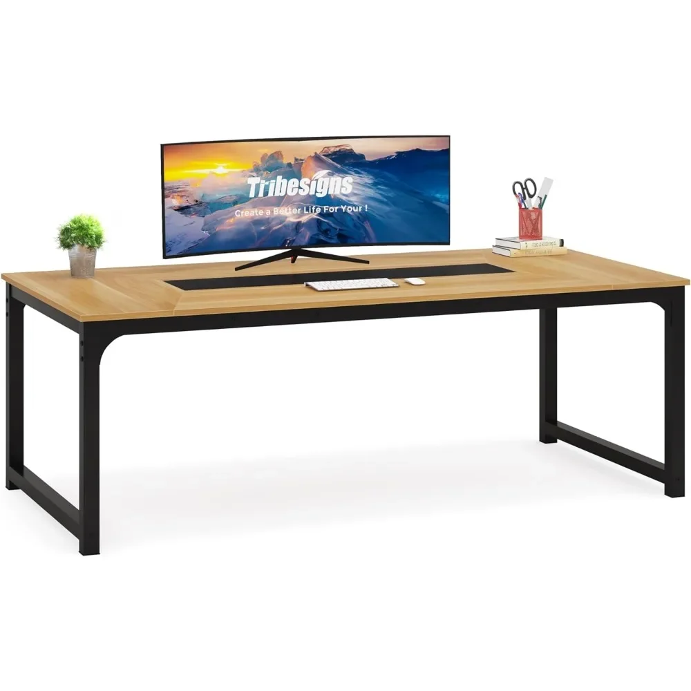 Writing Desk, 78.7 X 39.4 Inch X Large Executive Office Desk Computer Table Study Writing Desk for Writing Desk