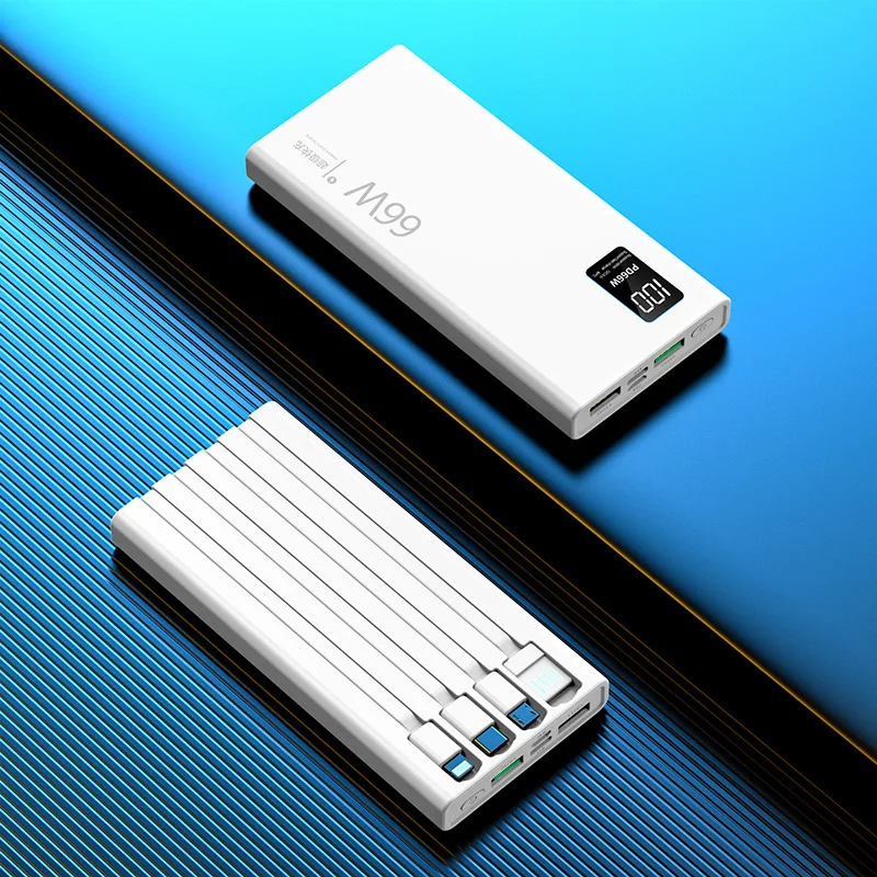 20000mAh 66W Power Bank Super Fast Charging Battery Portable Large-Capacity Digital Display Ultra-Thin Mobile Power Supply