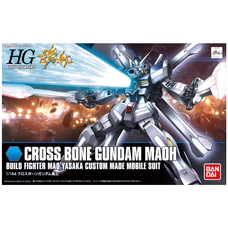 بانداي الأصلي GUNDAM أنيمي HGBF 1/144 HG بناء المقاتلين Crossbone X Maoh أطقم منمذجة ألعاب شخصيات الحركة للبنين بنات أطفال هدية