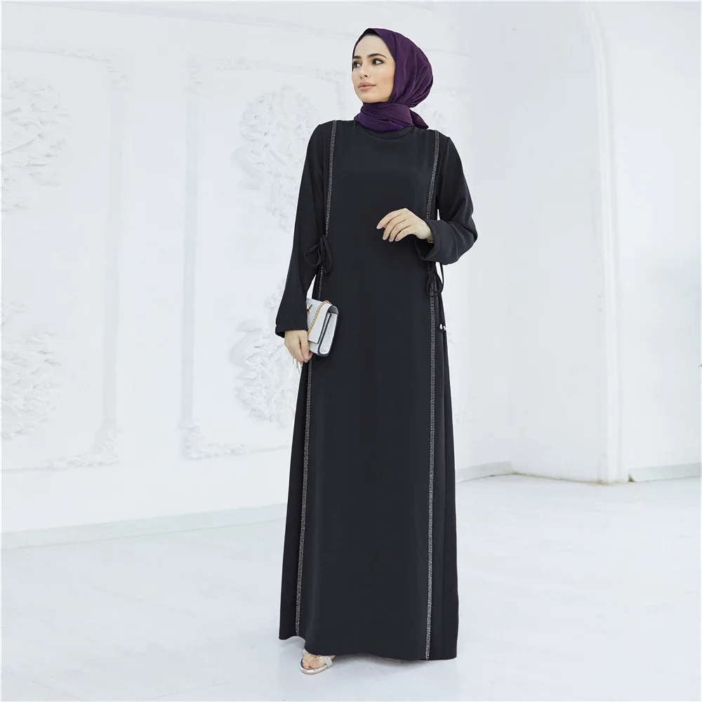 Moda Musulmana Abito Lungo Dubai Abaya per Le Donne 2024 Manica Completa Morbido Abaya Dubai Turchia Musulmano Islam Abito Abito Ramadan