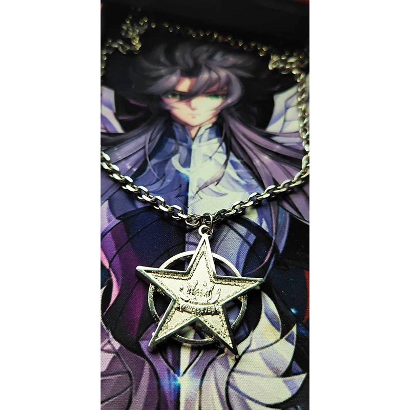 Saint Seiya Myth Cloth 5-Star Pendant Necklace COS Hades God of Underworld Knights of Zodiac Action Figure Peripheral Toys Gift