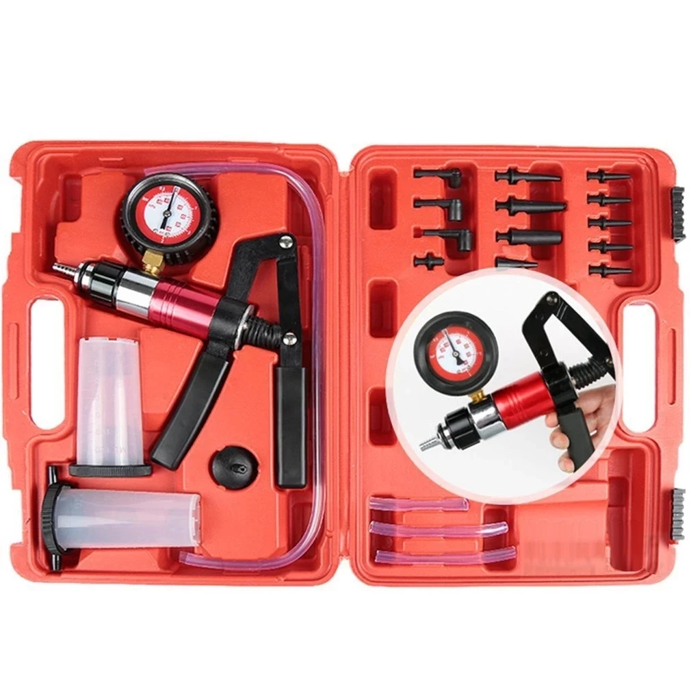 Imagem -02 - Hand Held Faça Você Mesmo Freio Fluido Bleeder Ferramentas Vacuum Pistol Pump Tester Kit Body Pressure Vacuum Fluid Reservoir Oil Tester