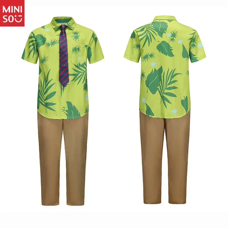 Miniso Zootopia Nick Wilde Cosplay-Kostüm für Kinder und Erwachsene, kurzärmeliges Hemd mit Fuchs-Kopfbedeckung