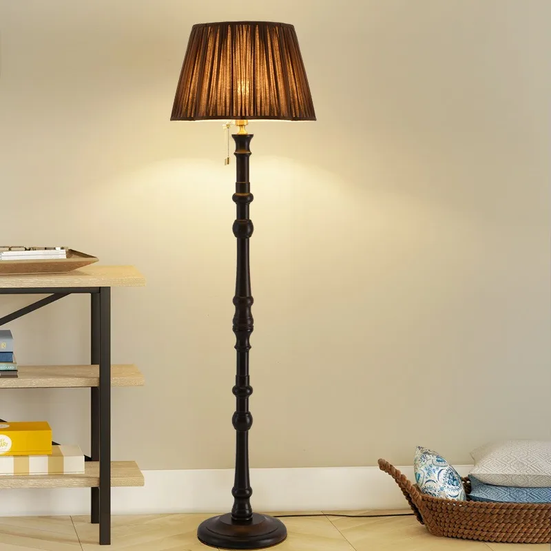 Vintage bedroom floor lamp high sense medieval bedroom wabi sandy wind designer living room sofa