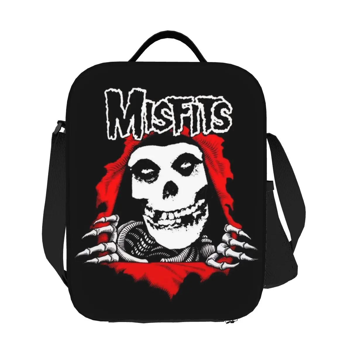 

Custom Misfits Horror Punk Rock Band Thermal Insulated Lunch Bags Women Resuable Lunch Tote Picnic Multifunction Bento Food Box