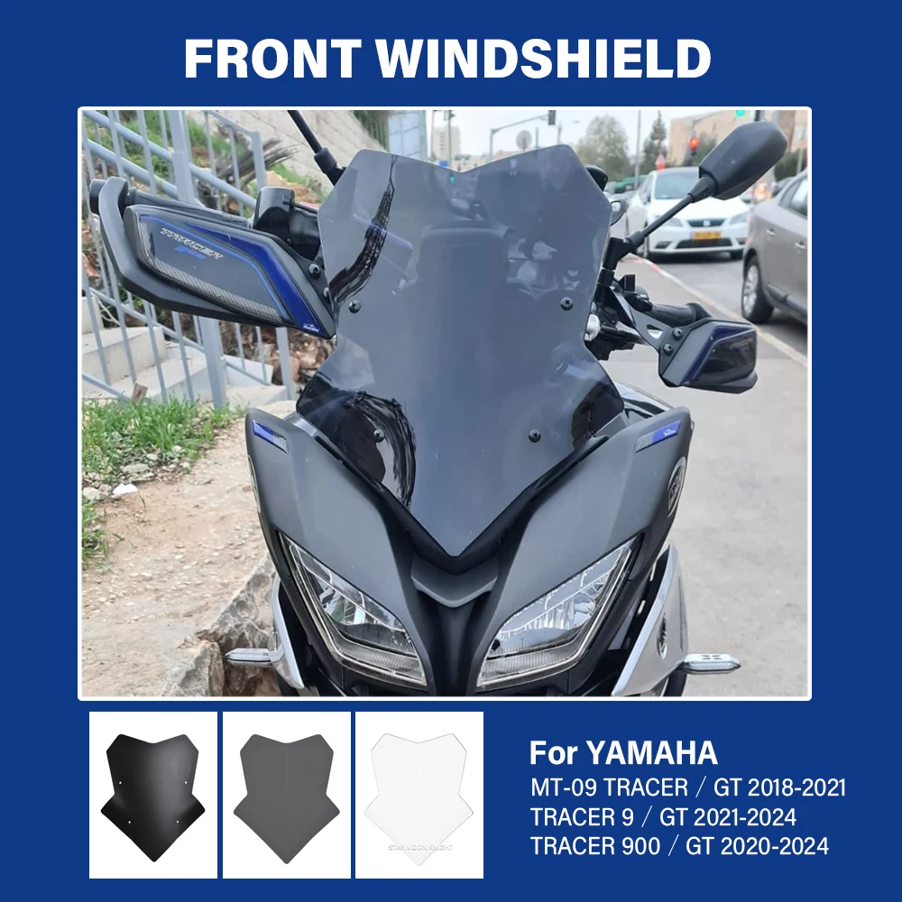 

Для YAMAHA MT-09 TRACER MT09 TRACER 900/GT (2018-2021) TRACER 9/GT (2021-2024) дефлектор лобового стекла, защита от ветрового стекла