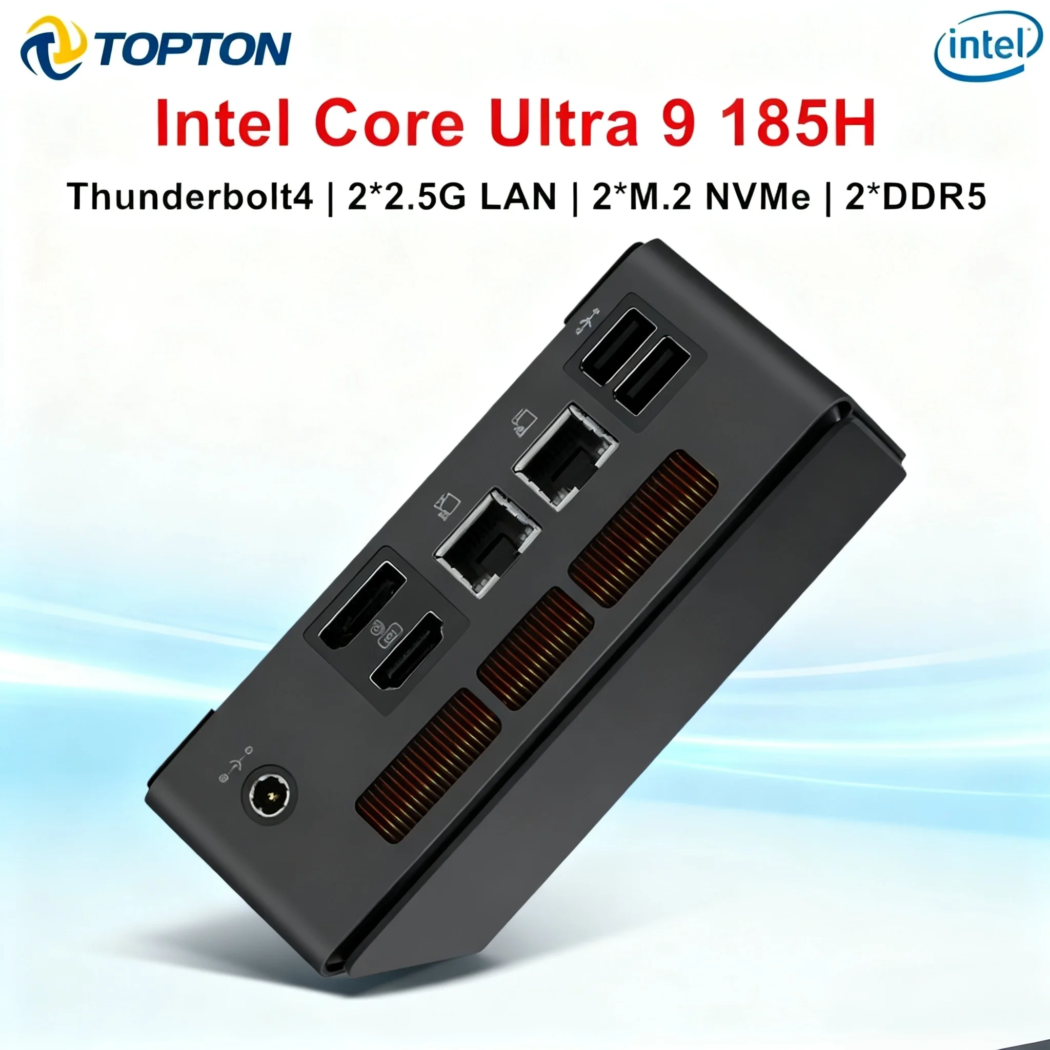 

Topton AI Gaming PC Intel Core Ultra 9 185H 7 155H Thunderbolt4 2xDDR5 2xPCIE4.0 Mini PC Gamer 2x2.5G LAN WiFi6 Desktop Computer