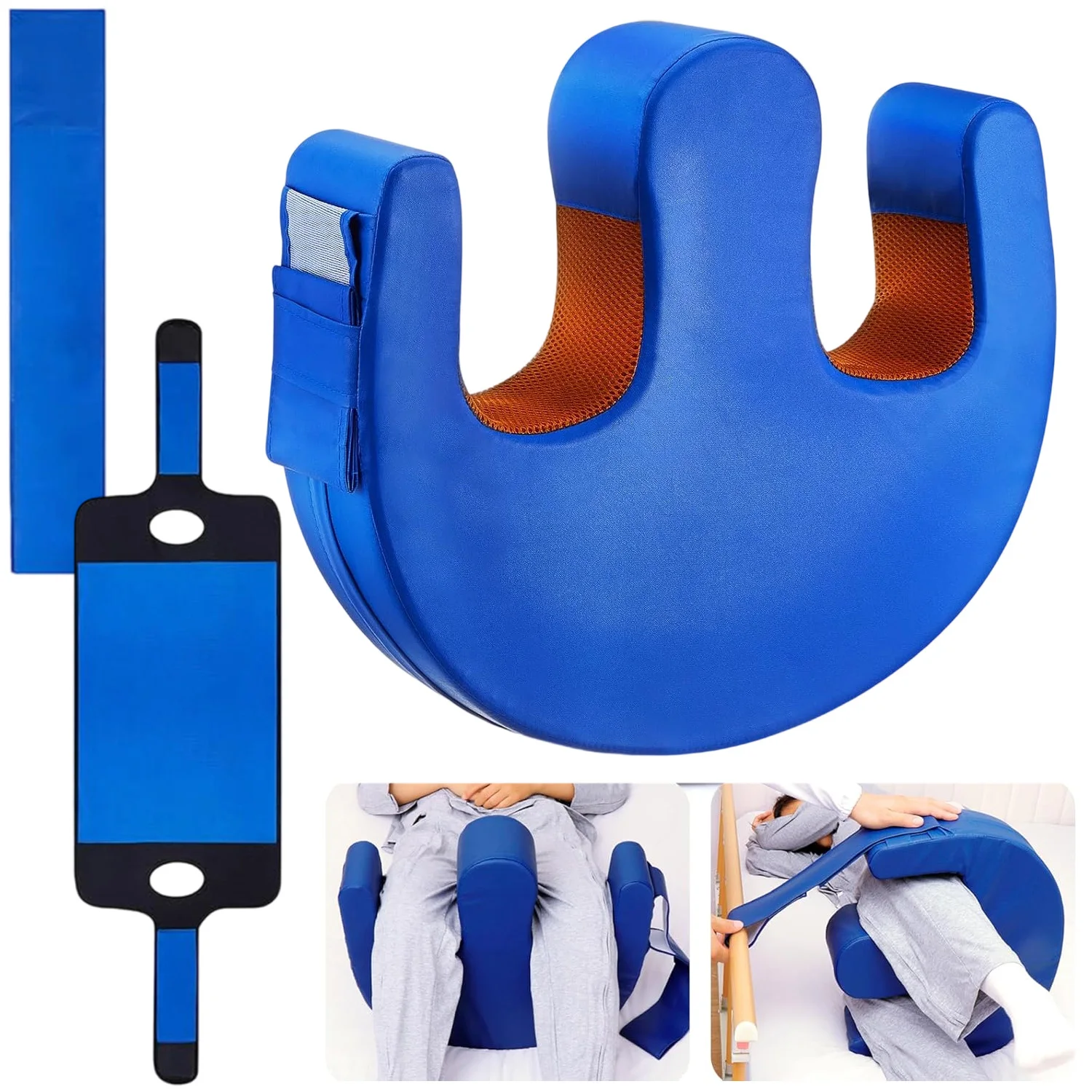 Oreiller de Retournement Multifonctionnel pour Patients Alités - Coussin de Retournement en Cuir PU Anti-Escarres Imperméable pour Paralysés - Produits d'Aide à la Récupération pour Personnes Âgées