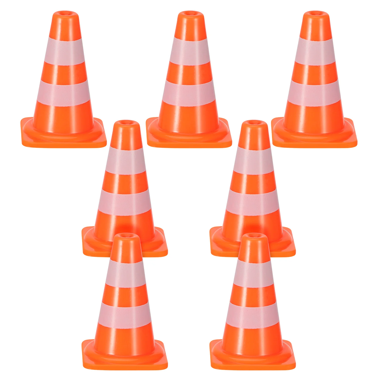 7 Pcs Props Road Sign Toddler Kids Outdoor Toys Miniature Traffic Signs Abs Simulation Cone