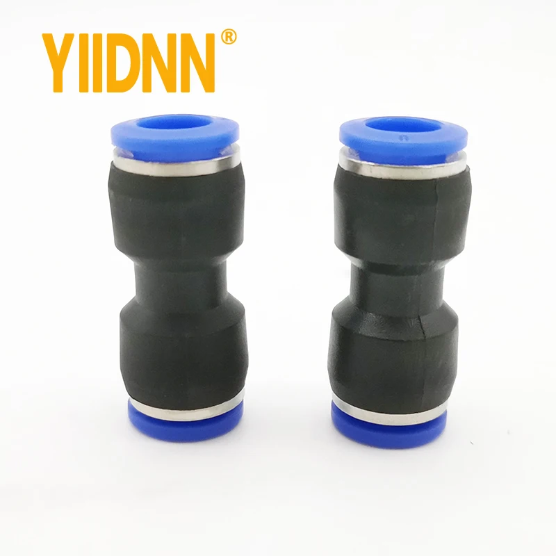 PU 공압 피팅 I 타입 양방향 직선 커넥터, 4mm, 6mm, 8mm, 10mm, 12mm 튜브