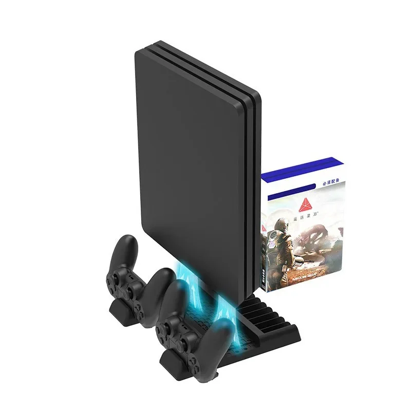 

For PS4/SLIM/PRO Cooling Fan Base P4 Handle Seat Charger Disc Storage Rack Moving Handle Seat Charger