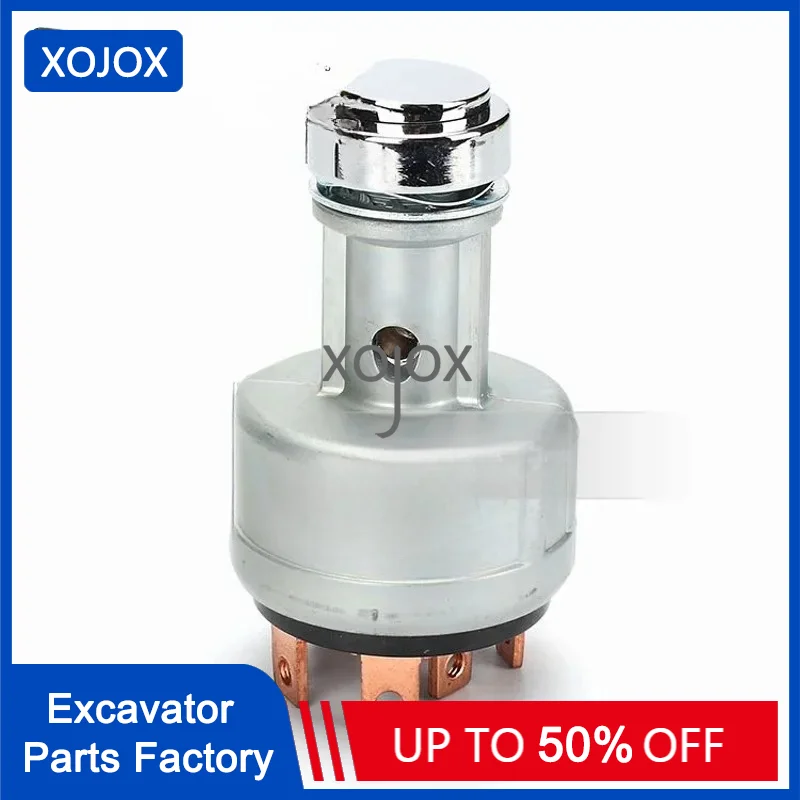 

XOJOX Excavator ignition switch lock head PC130/200-7 electric door lock starter key side door excavator accessories