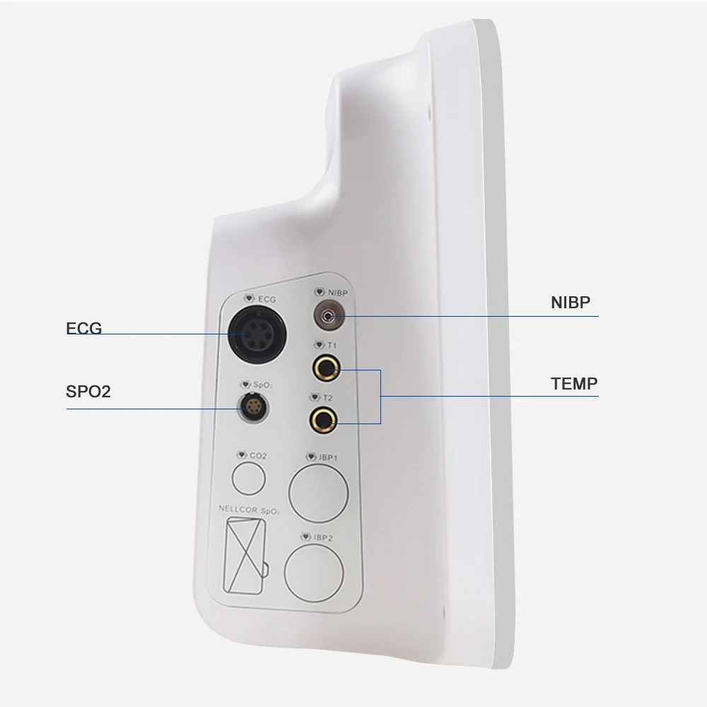 Resoxy Patient Vital Signs Monitor 12.1 Inch screen Human Use 6 Parameters Medical Patient Monitor ECG NIBP TEMP RESP SPO2 PR
