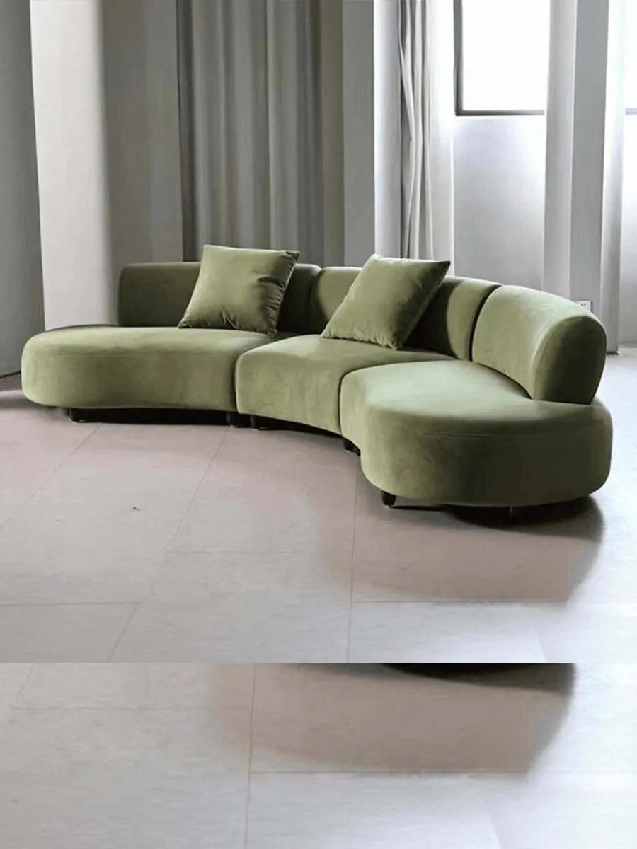 Italian minimalist arc sofa arc light luxury special-shaped designer semi-circular living room rest reception villa sofa