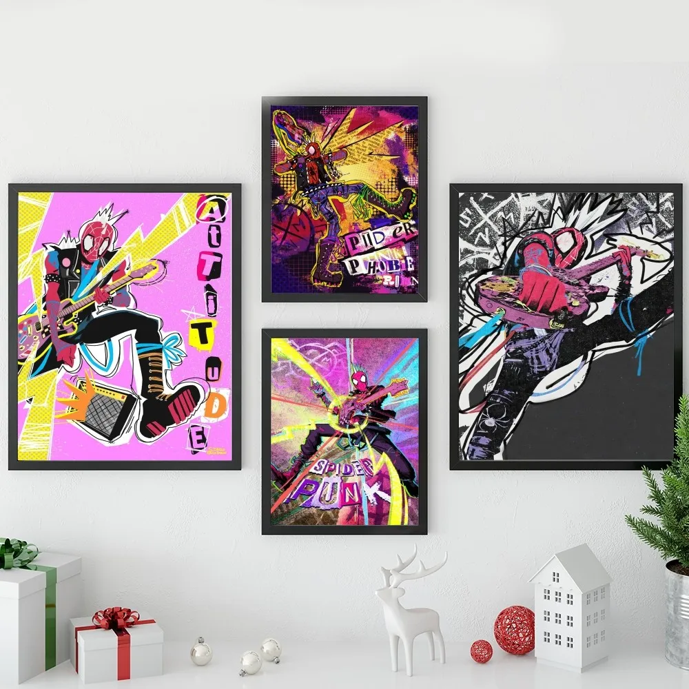 1pc Spider Punk Poster HD Posters Home Room Bar Cafe Decor Art Wall Painting Picture