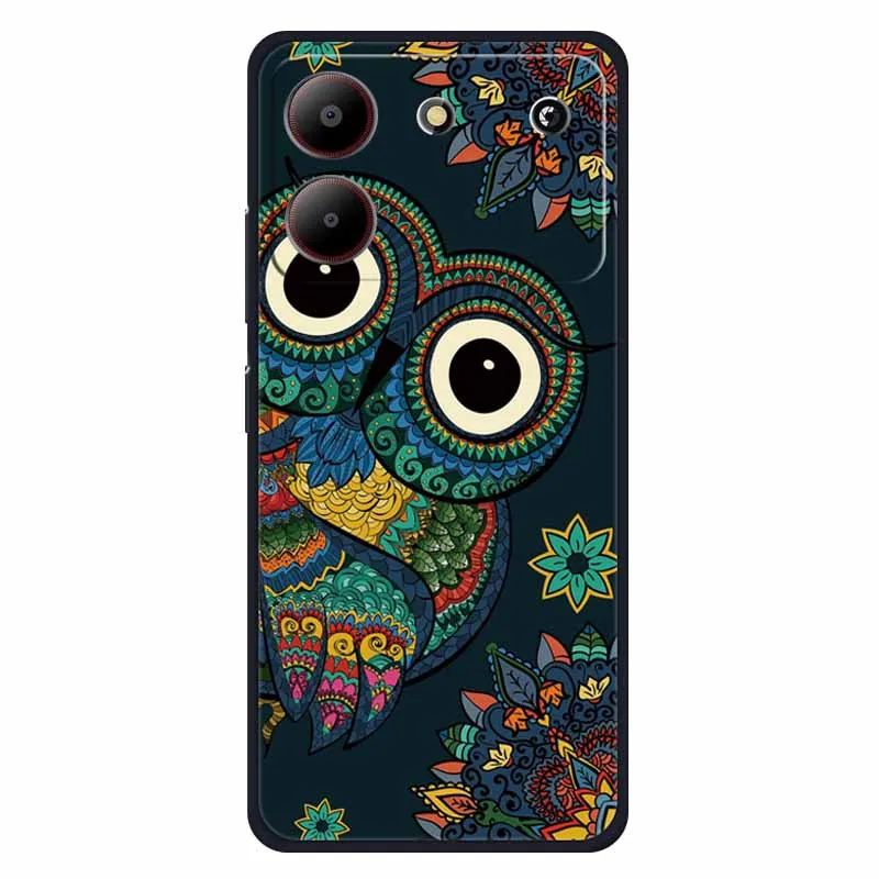 For ZTE Blade A54 Case Silicone Soft Lovely Cat Printed Cases For ZTE Axon 60 Lite Cover 60lite Fashion Wolf on for BladeA54